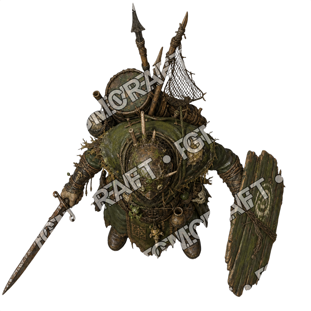 Cursed Swamp Militia 01 Bog Captain Topdown Token top-down token preview