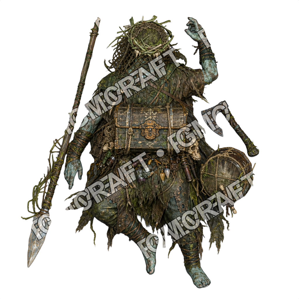 Cursed Swamp Militia 20 Sunken Relic Bearer Topdown Token top-down token preview