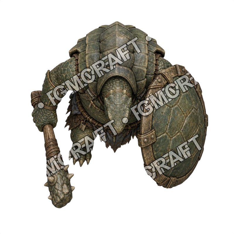 Moonfen Lizardfolk Warband 18 Moonfen Lizardfolk Turtle Shell Defender Topdown Token top-down token preview