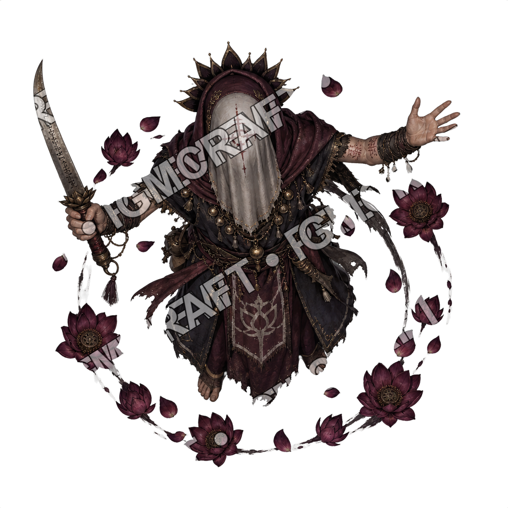 Rotfen Covenant Lotus Death Chanter Topdown Token top-down token preview