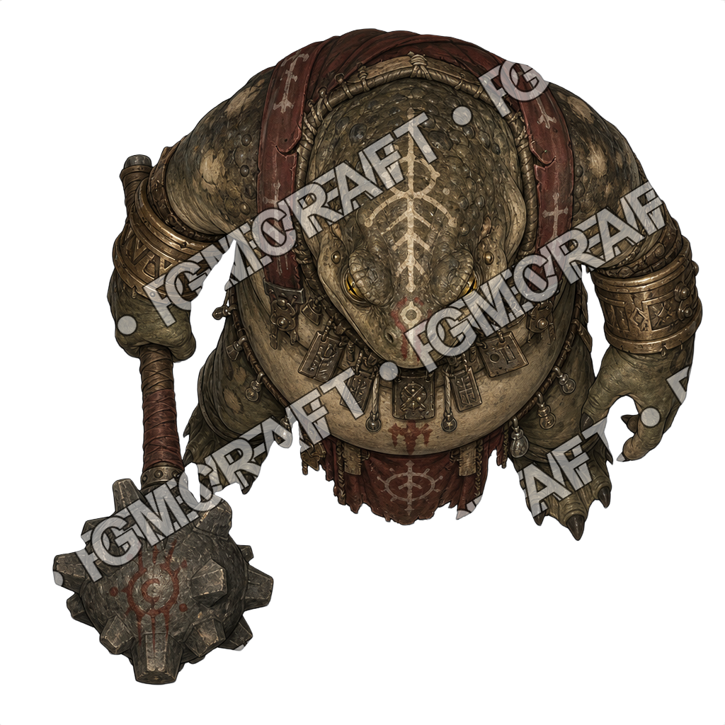 Rotfen Covenant Toad Guard Brutal Mace Topdown Token top-down token preview