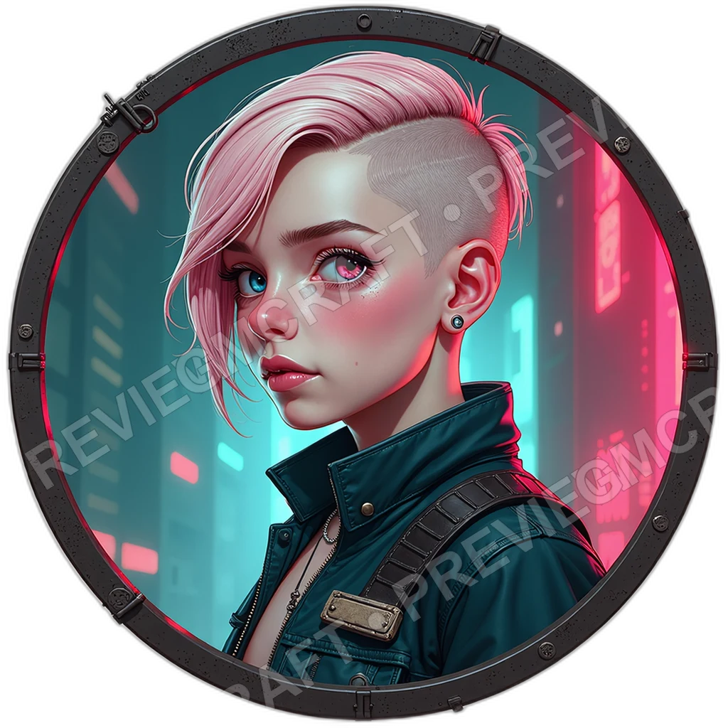 Echo Muse Unit, Appears Female, Opalescent Dermal Ribs, Vocal Modulation Grille, Service Serial Plate, Synths, ,,1.8,, ,Broad,Shouldered Buil 0001 top-down token preview