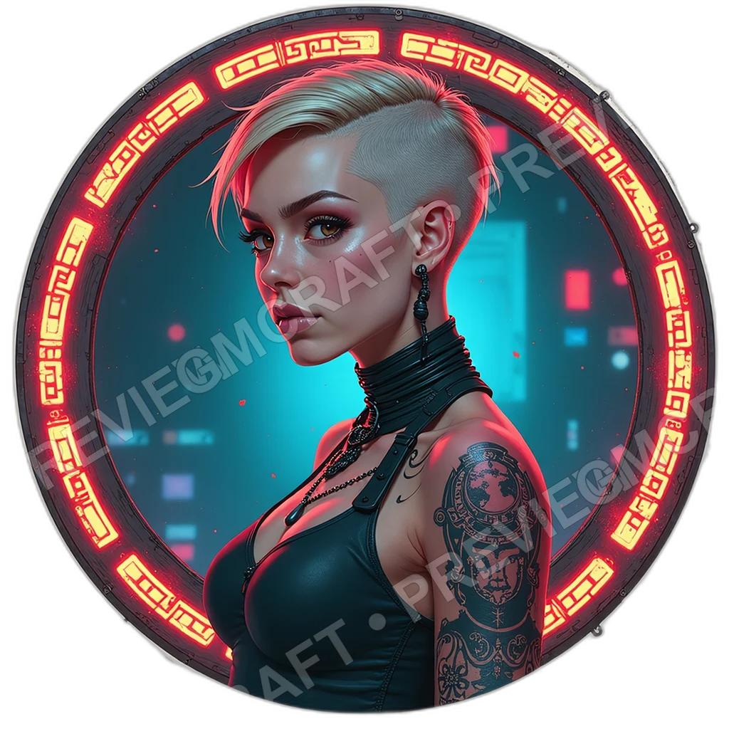Filament Oracle, Female, Braided Circuit Crown, Throat Resonator Bead, Palm Sigil Burns, Cults Techno Shamans, ,Older Adult Age,1.8,, ,Extremely Muscu 0001 top-down token preview