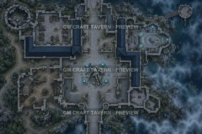 The Processional Court battlemap preview