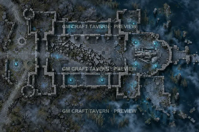 The Divided Hall battlemap preview