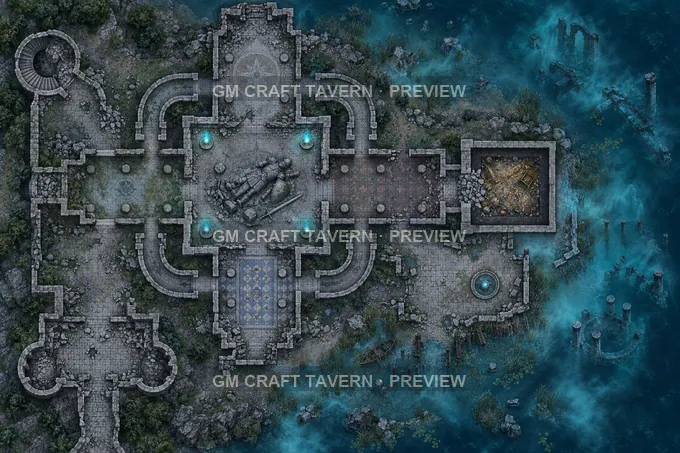 The Buried Vault battlemap preview