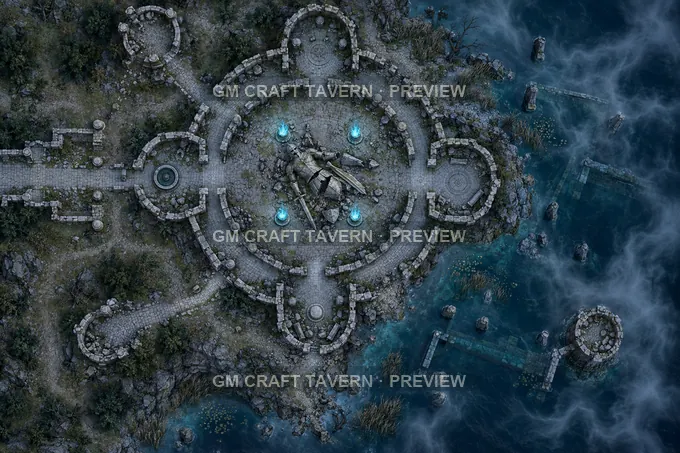 The Watchers Circle battlemap preview