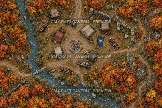 Blackwood Bandit Camp battlemap preview