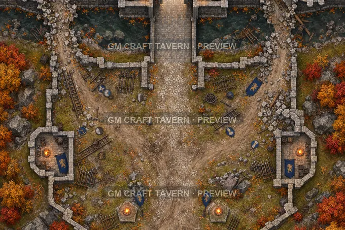 Ravenwatch Gatehouse battlemap preview