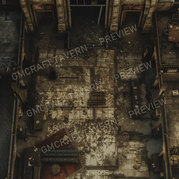 Abandonned Old Movie Cinema battlemap preview