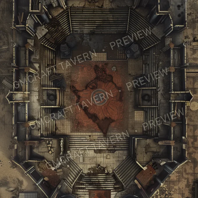 Abandonned Old Theatre Battl battlemap preview