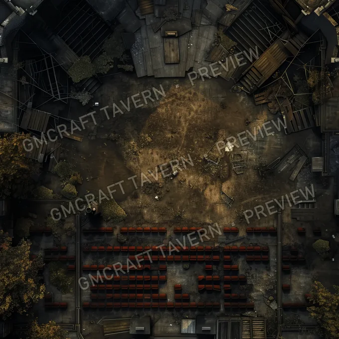 Abandonned Old Theatre Battl battlemap preview
