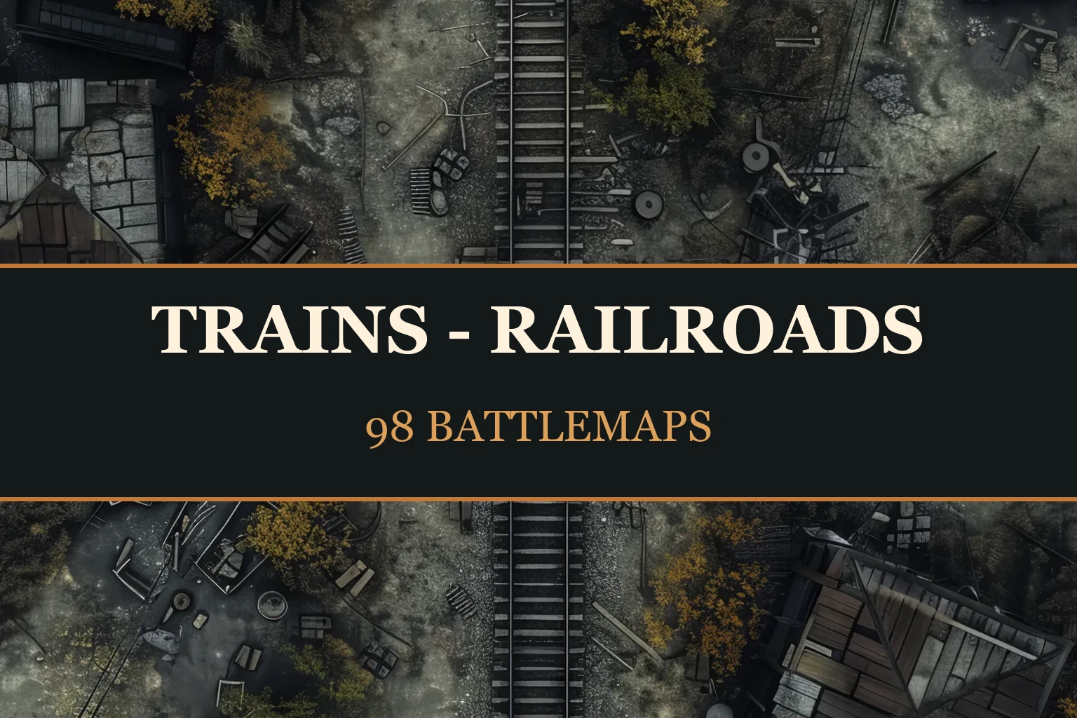 Trains - railroads — 98 Battlemaps
