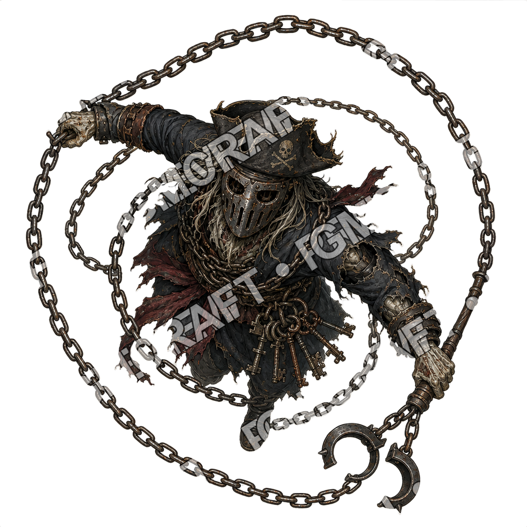 Chain Dragger Gaoler Undead Pirate Topdown Token top-down token preview