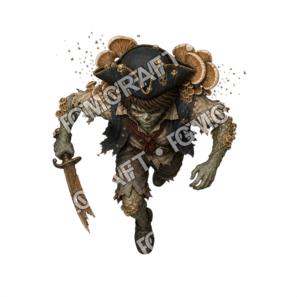 Fungal Cabin Boy Undead Pirate Topdown Token top-down token preview
