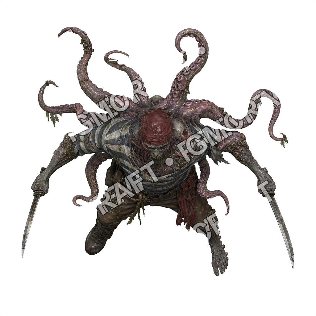 Octopus Host Sailor Undead Pirate Topdown Token top-down token preview