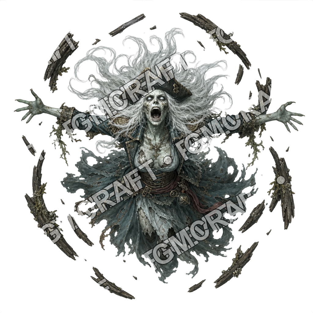 Shipwreck Banshee Undead Pirate Topdown Token top-down token preview