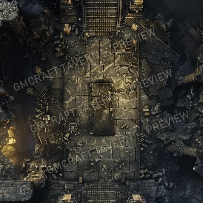Collapsed Tunnel Battlemap F battlemap preview