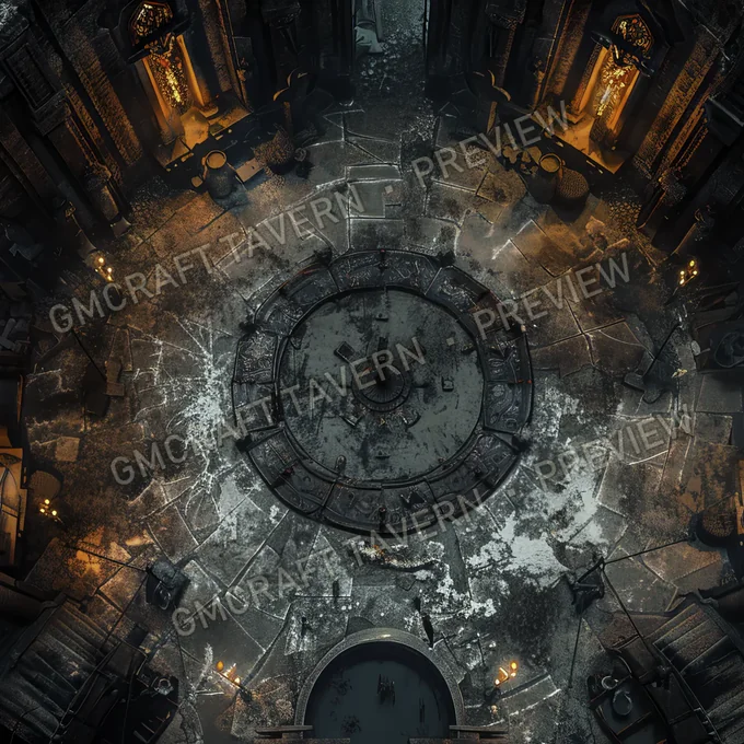 Sinister Sanctuary A Hidden Sanc battlemap preview