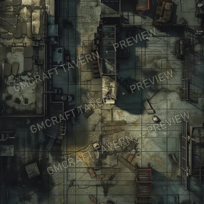 Underground Bunker Network Left battlemap preview