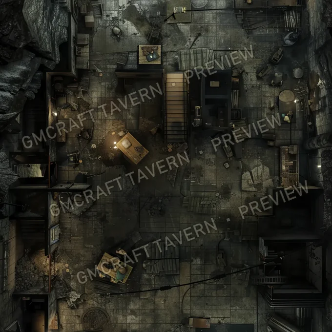 Underground Subway System Turned battlemap preview