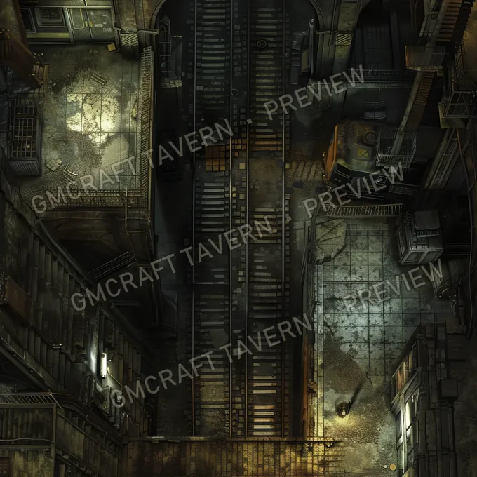 Underground Subway System Turned battlemap preview