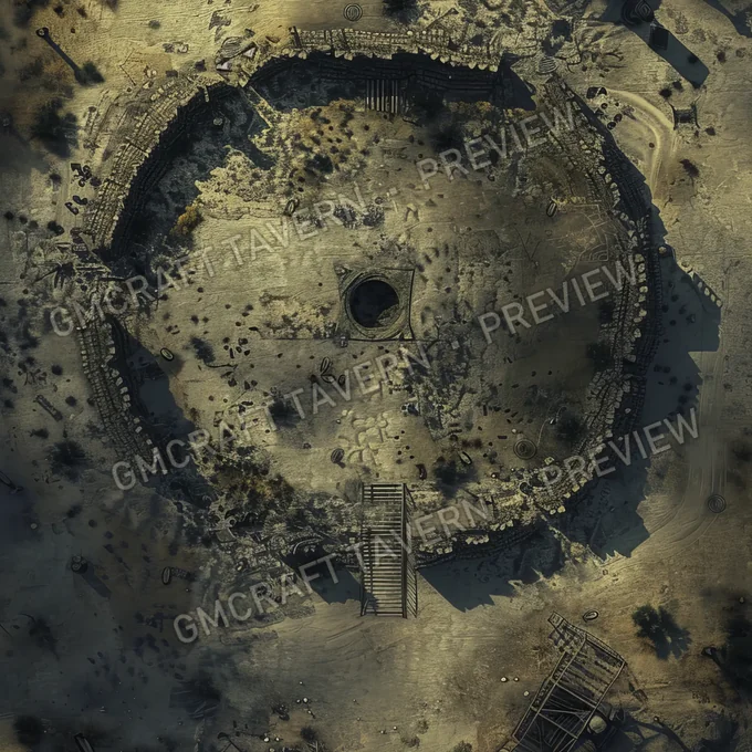 Deserted Geodesic battlemap preview