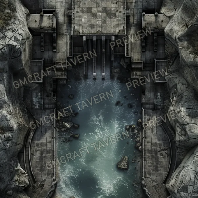 Dry Hydroelectric battlemap preview