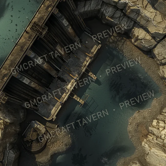 Dry Hydroelectric battlemap preview