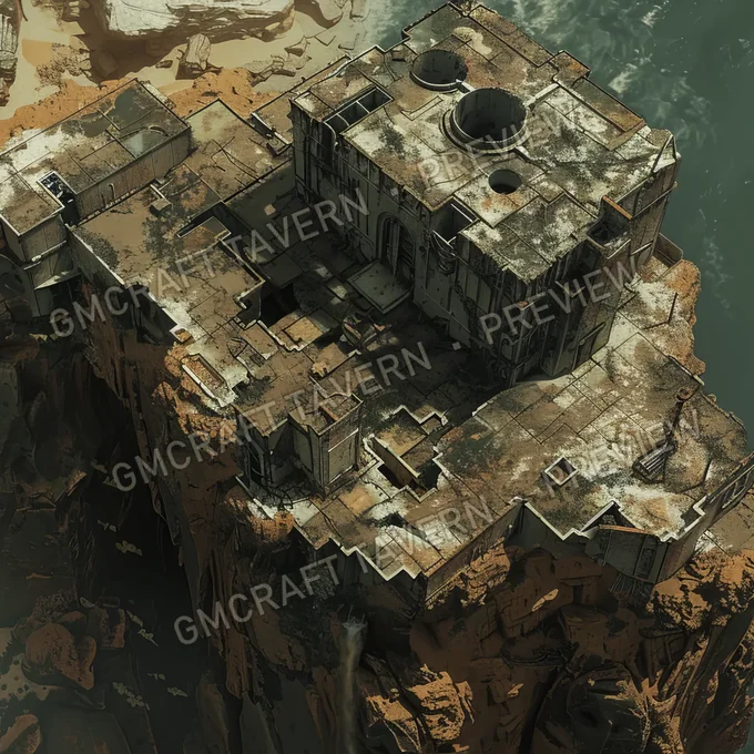 Forsaken Fortress A Cursed Fortr battlemap preview