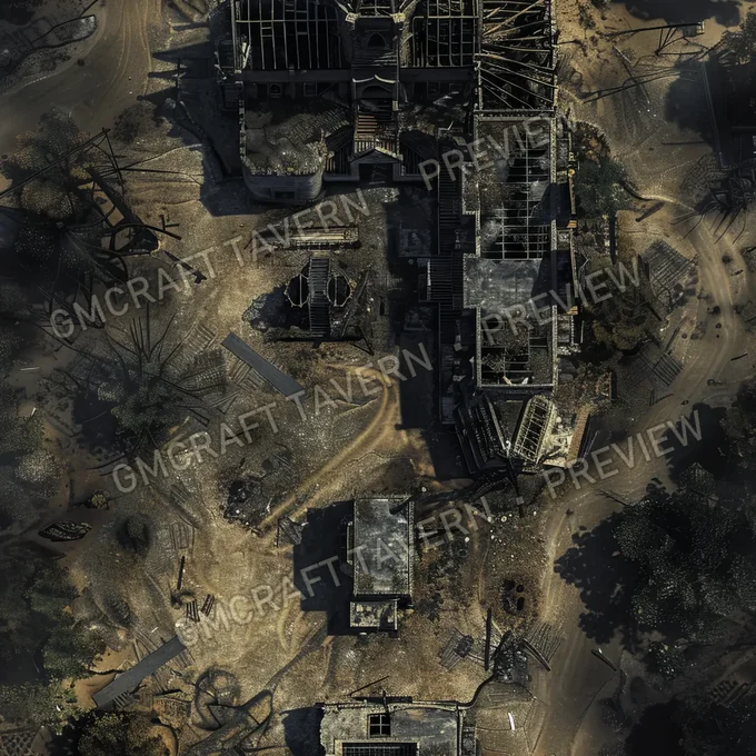 Haunted Mansion In The Midst Of battlemap preview