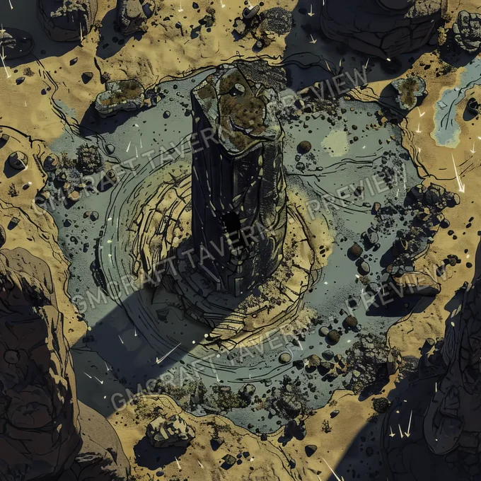 Mystical Monolith A Towering Mon battlemap preview