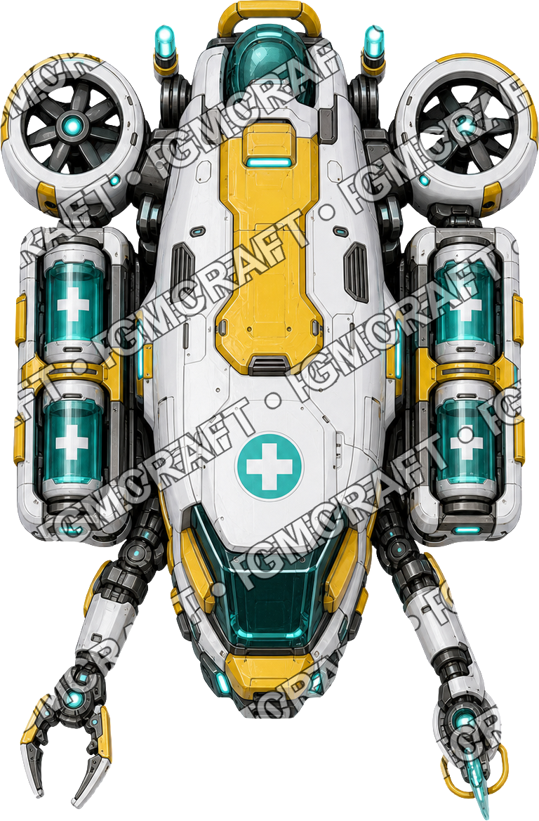 Aperçu du token vu du dessus de la barque Foamjet Medic
