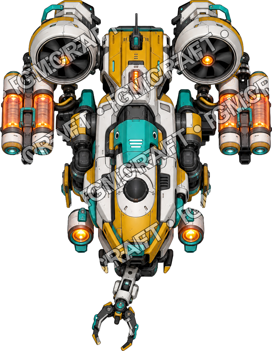 Aperçu du token vu du dessus : Surgewake Skiff