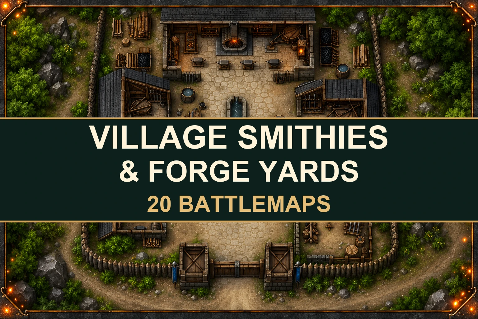 Village Smithies And Forge Yards — 20 Battlemaps