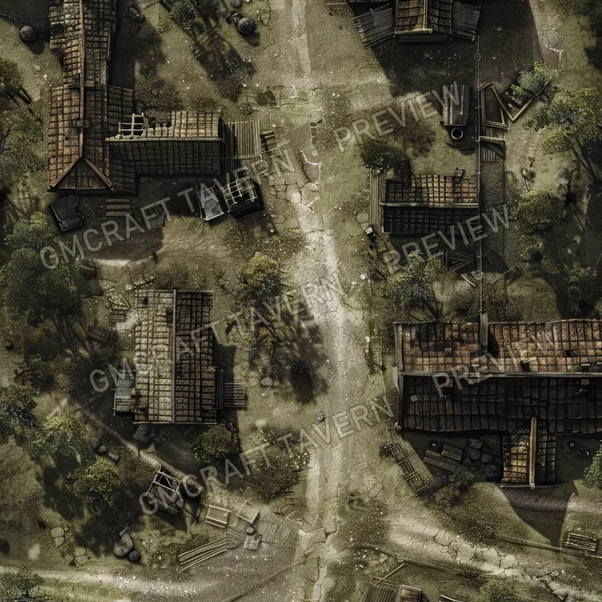 Aperçu de la battlemap Abandonned Village