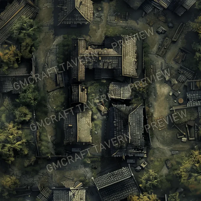 Aperçu de la battlemap Abandonned Village Battlemap