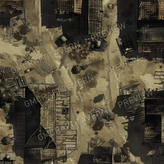 Aperçu de la battlemap Abandonned Village Battlemap