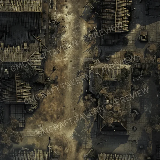 Aperçu de la battlemap Abandonned Village Battlemap