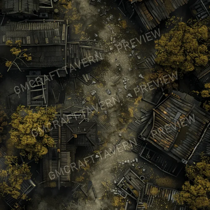 Aperçu de la battlemap Abandonned Village Battlemap