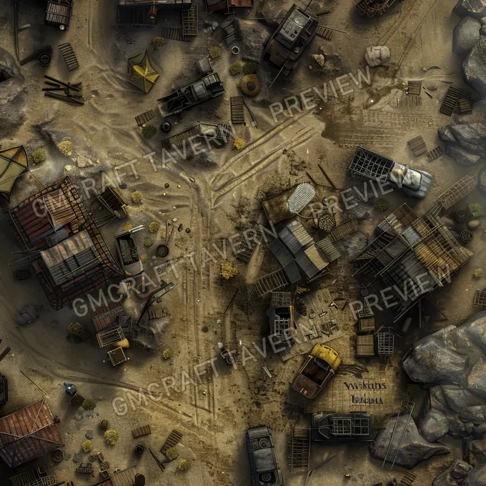 Aperçu de la battlemap Vagabond Village A