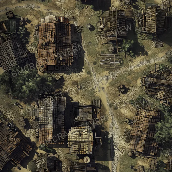Aperçu de la battlemap Vagabond Village A