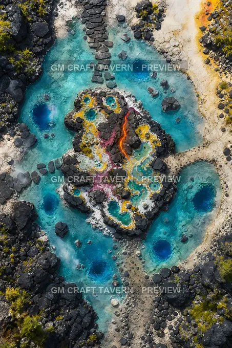 Aperçu de la battlemap Shallow Basin de Volcanic Fields And Hot Springs