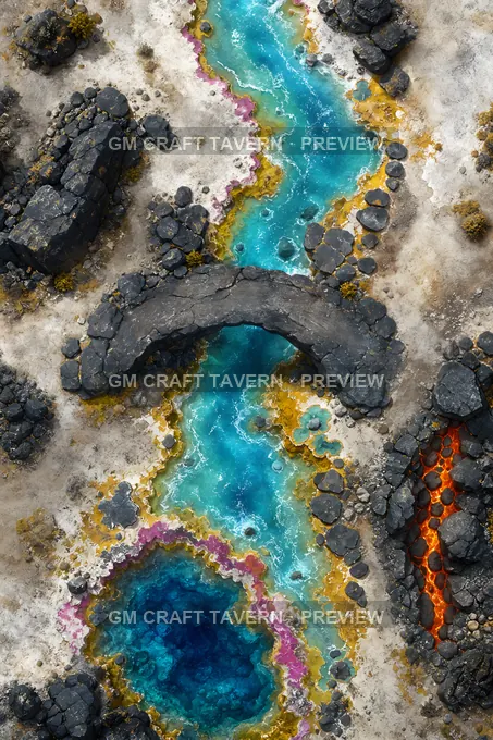Aperçu de la battlemap Natural Bridge de Volcanic Fields And Hot Springs
