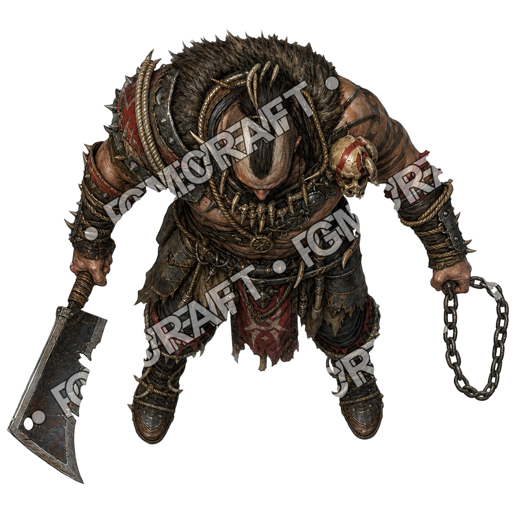 Barbarian War Raft First Mate Brute top-down token preview