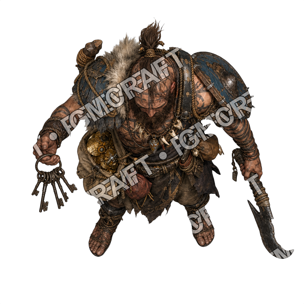 Barbarian War Raft Loot Keeper top-down token preview