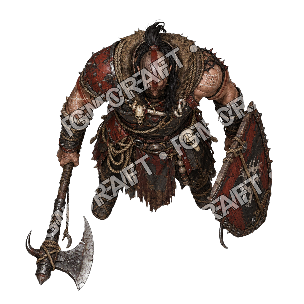 Barbarian War Raft War Captain top-down token preview