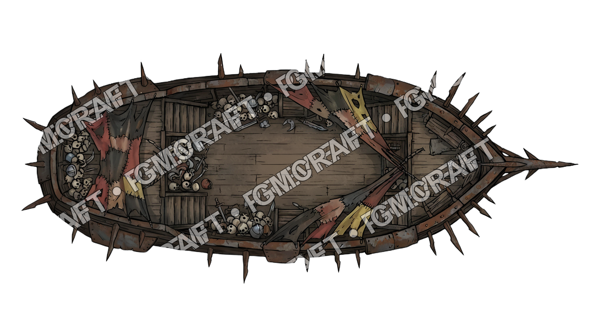 Chaotic Raider Vessel top-down token preview