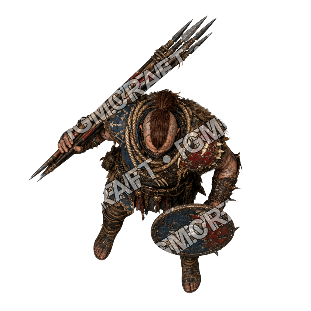 Chaotic Raider Vessel Javelin Skirmisher top-down token preview