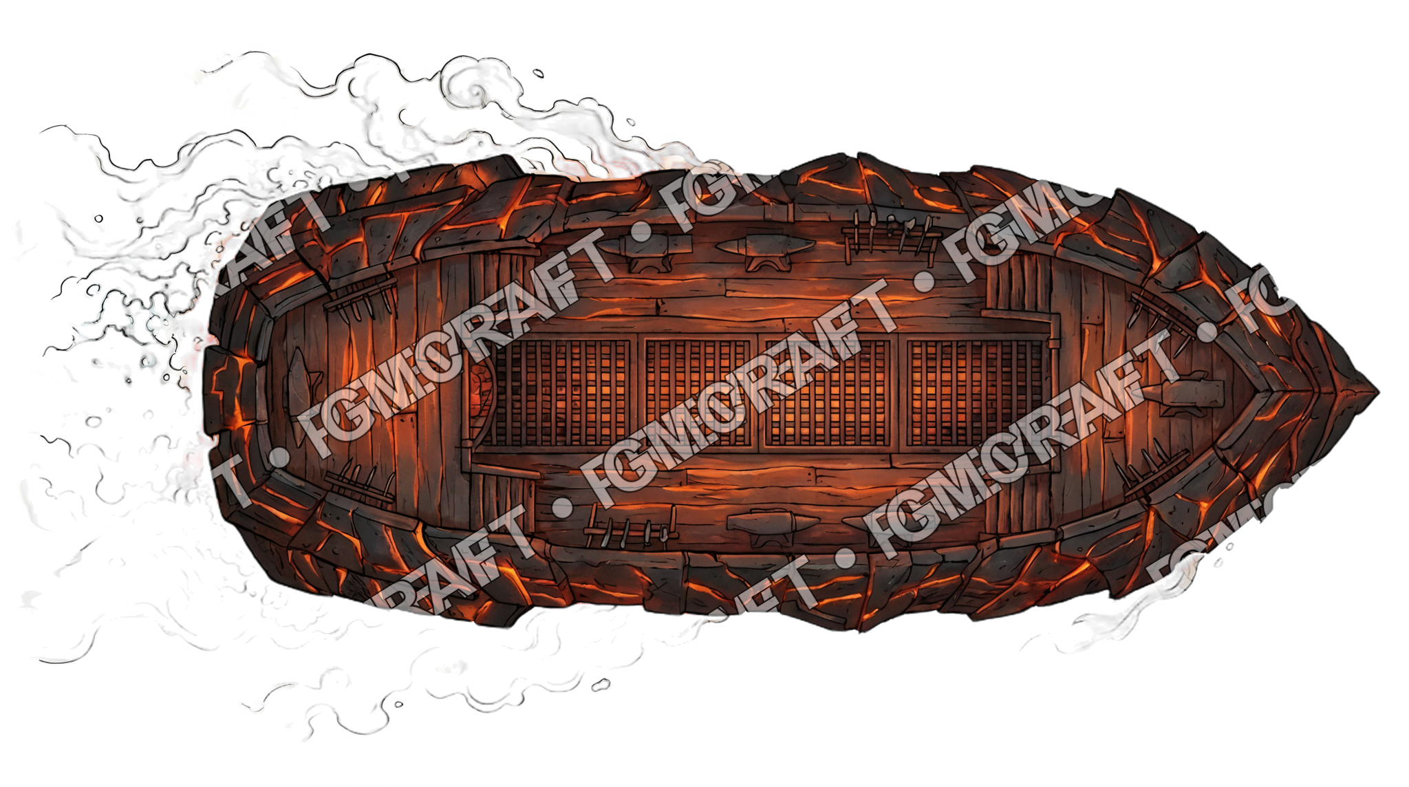 Fire Giant Warship top-down token preview